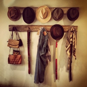 hats on rack